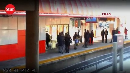 Yaşlı kadını raylara itti...O anların görüntüleri yayınlandı
