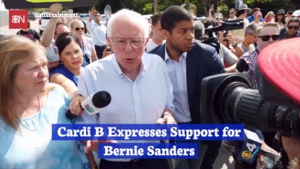 Cardi B Stands Behind Bernie Sanders