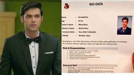 Kasauti Zindagi Kay: Anurag Basu aka Parth Samthaan's Bio Data goes viral | FilmiBeat