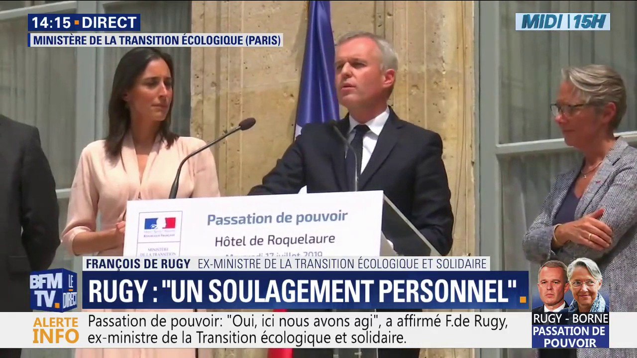 François de Rugy lors de la passation de pouvoir: "Nous nous retrouverons pour l'écologie, pour la République, pour la France"