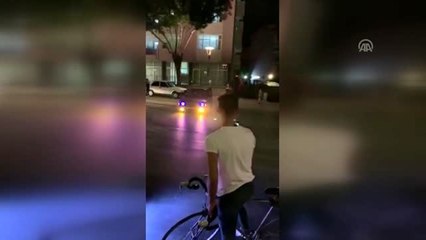 Drift yapan sürücü cep telefonu kamerasına yakalandı