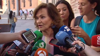 Carmen Calvo: "El cuarto grupo parlamentario no puede establecer imposiciones"