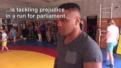 Ukraine mixed-race wrestler tackles prejudice in election bid