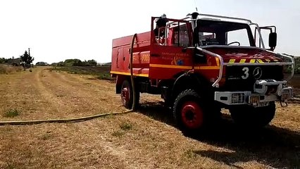 Feu dans un champ à Thiaucourt