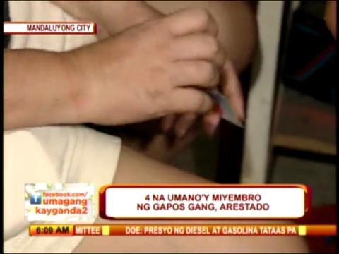 4 'Gapos Gang' members nabbed in Mandaluyong