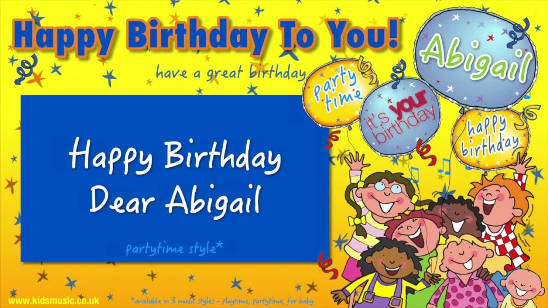 Jump Singers - Happy Birthday Dear Abigail (For Partytime)