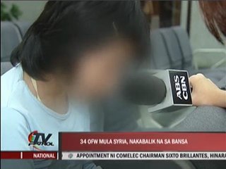 34 OFWs from Syria return home