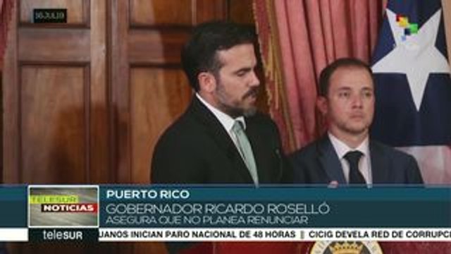 Puerto Rico: Ricardo Roselló asegura que no renunciará a su cargo