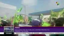 Segundo día de huelga contra proyecto minero Tía María, en Perú