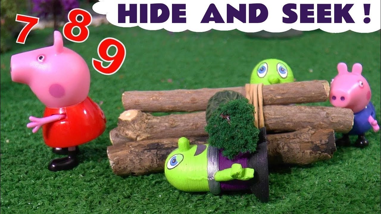 Peppa Pig plays Hide and Seek Challenge with Marvel Avengers 4 Endgame Superheroes and the Funny Funlings in this Funny Peppa Video Family Friendly Toy Story Full Episode English