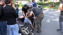 ŞİŞLİ'DE PANELVANA ARKADAN ÇARPAN MOTOSİKLETLİ KURYE AĞIR YARALANDI