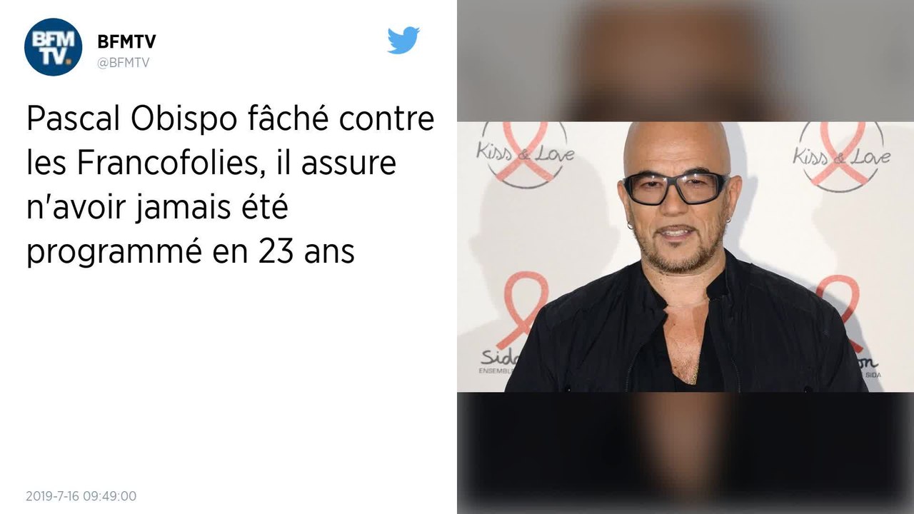 Francofolies : Pascal Obispo dit ne jamais avoir été invité et règle ses comptes