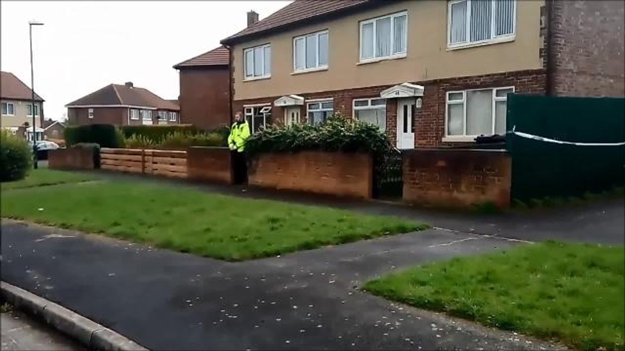 Police at murder scene