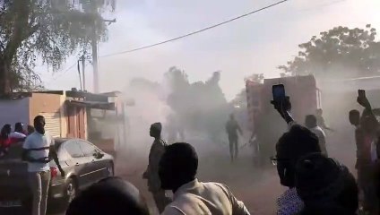 Urgent : La limousine du Président de la République a pris feu à Nguéniène