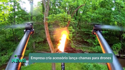 Empresa cria acessório lança-chamas para drones