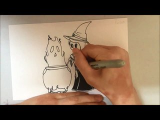 INKTOBER - DRAWING of HALLOWEEN WITCH - Day 3 - Poison - BY COTTONTWIST