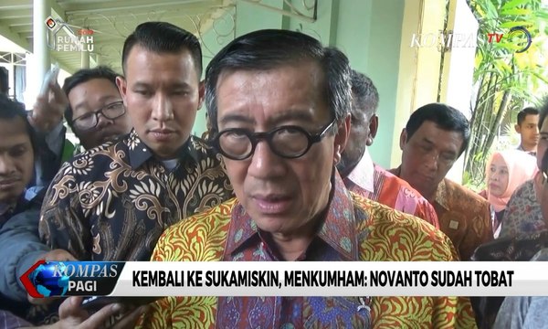 Kembali ke Lapas Sukamiskin, Menkumham: Setya Novanto Sudah Tobat