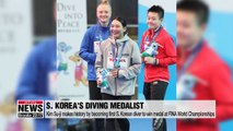 Kim Su-ji makes history by becoming first S. Korean diver to win medal at FINA World Championships