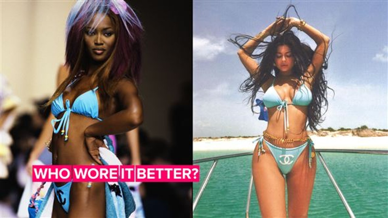 Kylie Jenner recreates iconic Naomi Campbell bikini moment
