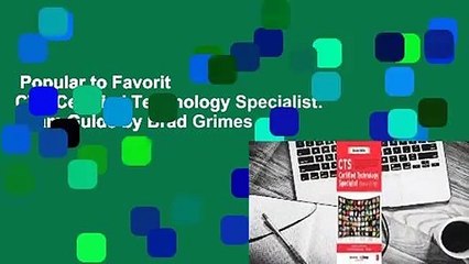 Popular to Favorit  CTS Certified Technology Specialist: Exam Guide by Brad Grimes
