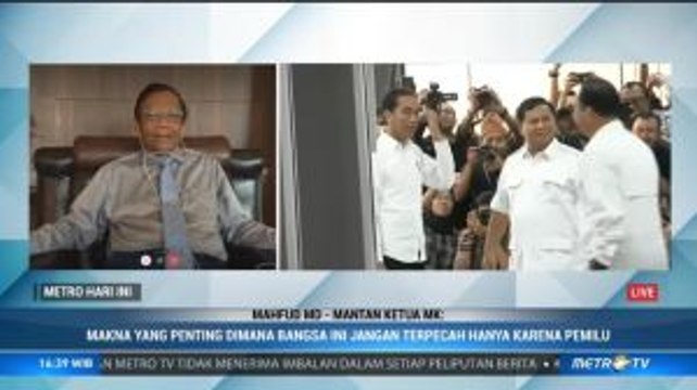 Mahfud MD: Rekonsiliasi Tak Harus Koalisi, Bisa Juga Oposisi