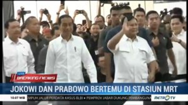 Jokowi dan Prabowo Bertemu di Stasiun MRT Lebak Bulus
