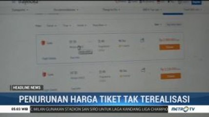 Penurunan Harga Tiket Pesawat Belum Terealisasi