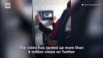 Regardez la vidéo de ce passager dans un avion qui a déjà été vue plus de 10 millions de fois sur les réseaux sociaux et dans le monde entier!