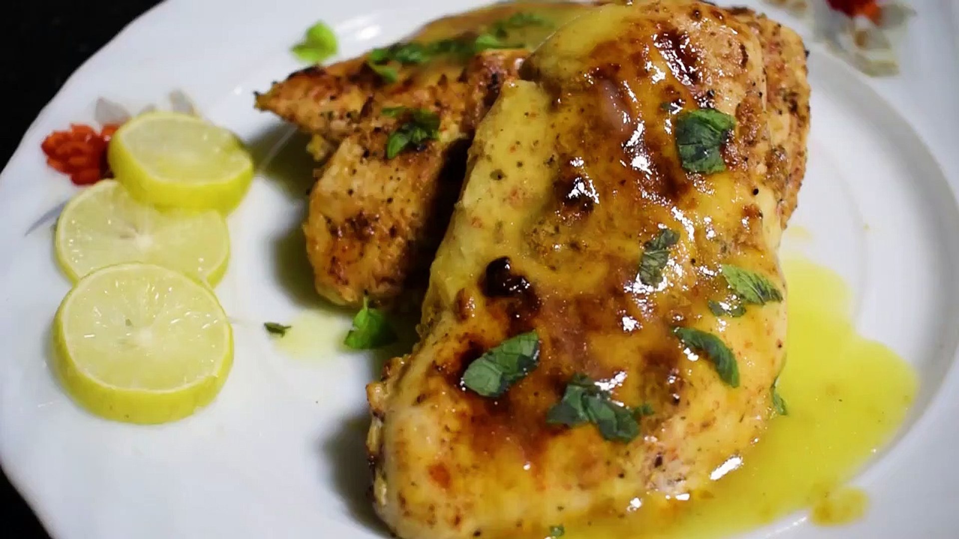 Grilled Chicken with Lemon & Butter Sauce | Healthy Grilled Chicken Recipe  with English subtitles - video Dailymotion