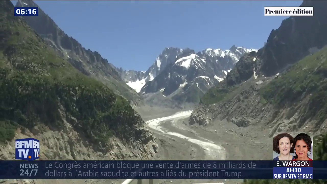 La mer de glace près de Chamonix ne cesse de fondre