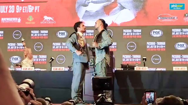 Pacquiao, Thurman face off