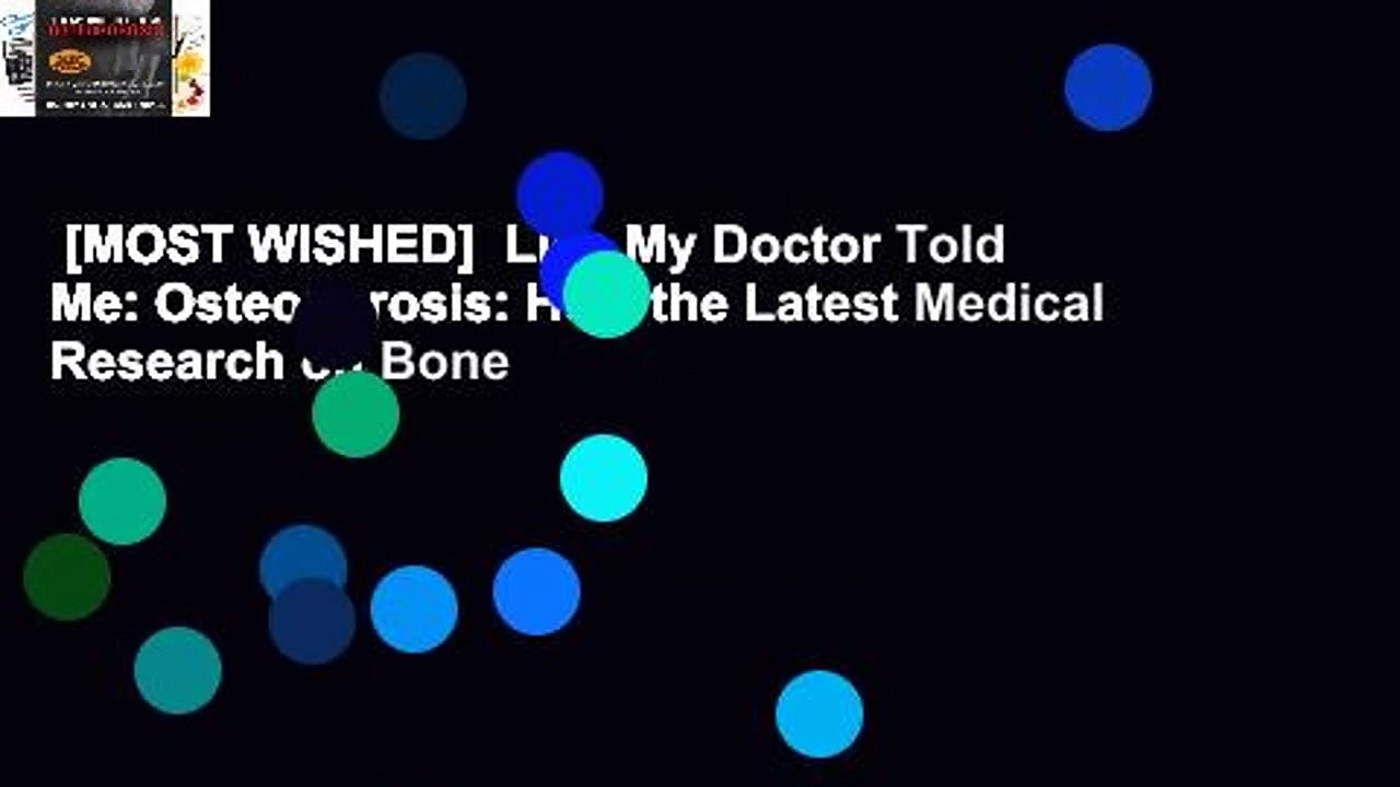 [MOST WISHED]  Lies My Doctor Told Me: Osteoporosis: How the Latest Medical Research on Bone