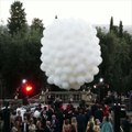 Bride Flies Into Wedding Ceremony Carried by Helium Balloons