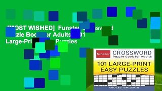 [MOST WISHED]  Funster Crossword Puzzle Book for Adults: 101 Large-Print Easy Puzzles