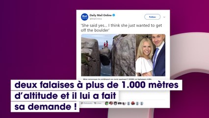 Un Britannique risque sa vie pour faire sa demande en mariage