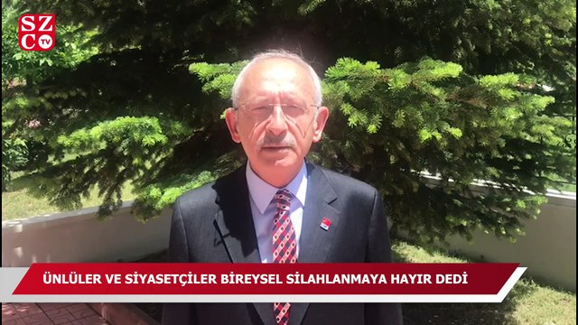 Ünlüler ve siyasetçiler bireysel silahlanmaya hayır videosunda buluştu