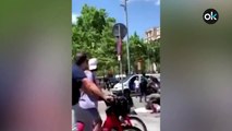 Manteros agreden a un policía en Barcelona