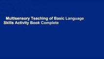 Multisensory Teaching of Basic Language Skills Activity Book Complete