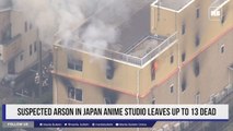 Suspected arson in Japan anime studio leaves up to 13 dead