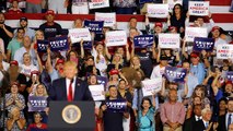 Crowd chants 'send her back' at rally after Trump accused of racism