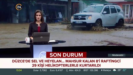 Düzce'de sel ve heyelan