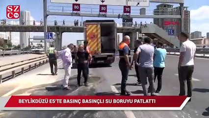 E5 çökme nedeniyle trafiğe kapatıldı