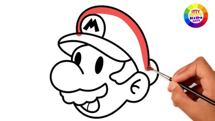 SUPER MARIO  Coloring & Painting for toddlers and drawing for kids | Itty Bitty Kids Art
