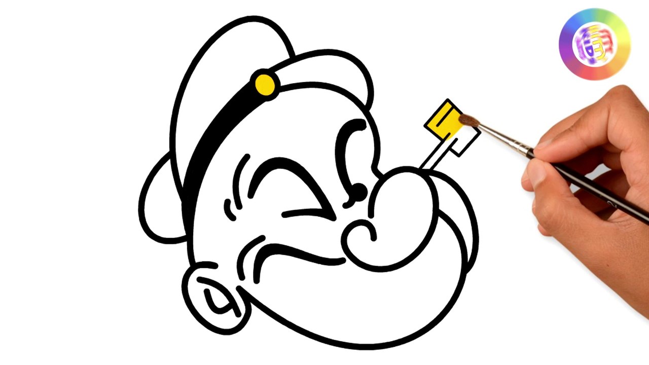 Popeye The Sailor Man | Coloring & Painting for toddlers and drawing for kids | Itty Bitty Kids Art