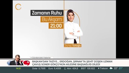 Zamanın Ruhu bu akşam 21.00'de