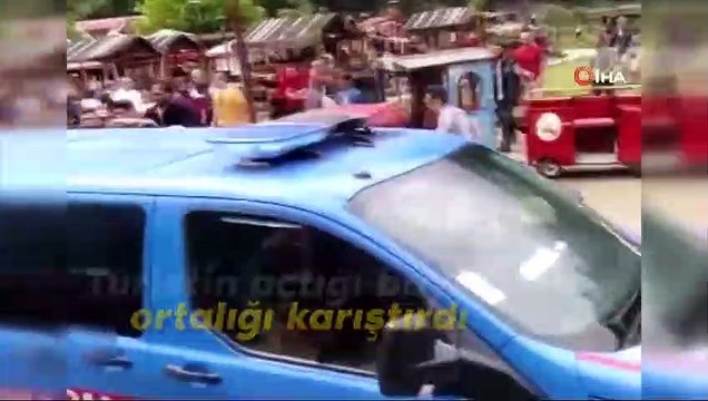 Trabzon'da IKYB bayrağı açan kişiye linç girişimi!