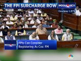FPI surcharge row: Finance minister says FPIs can consider registering as companies