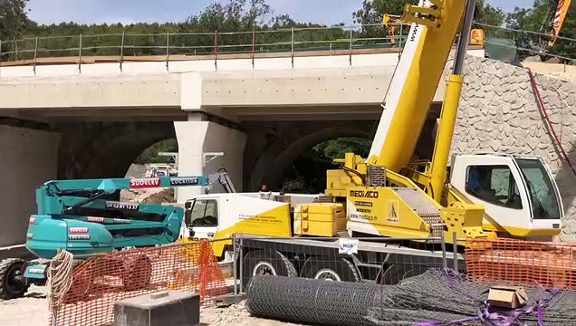 Visite des chantiers de modernisation de la ligne SNCF entre Marseille et Gardanne