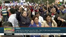 Denuncian represión policial contra protesta de médicos en Perú