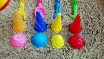 PLAY WITH ICE CREAM CONES AND RAINBOW SHOVELS! LEARN COLORS AND NUMBERS!